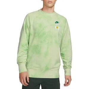 Nike Sportswear Men's Green Tie Dye Love Crew Neck Sweatshirt Size XL